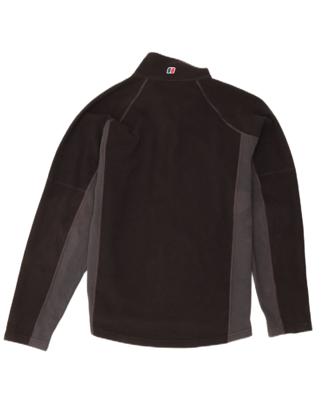 Maglione in pile da uomo Berghaus con zip e collo color block medio nero