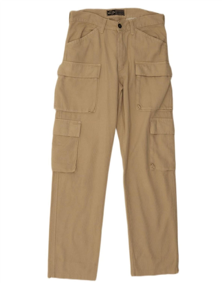 Prendi due pantaloni cargo dritti da uomo W32 L31 in cotone beige