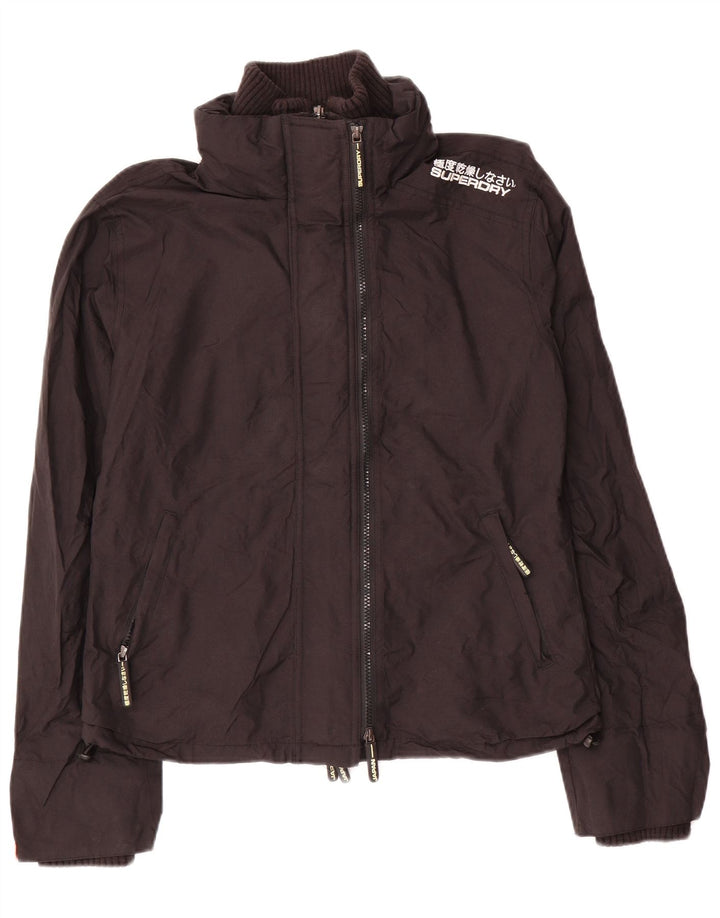 Giacca antipioggia da donna SUPERDRY UK 16 grande nylon nero