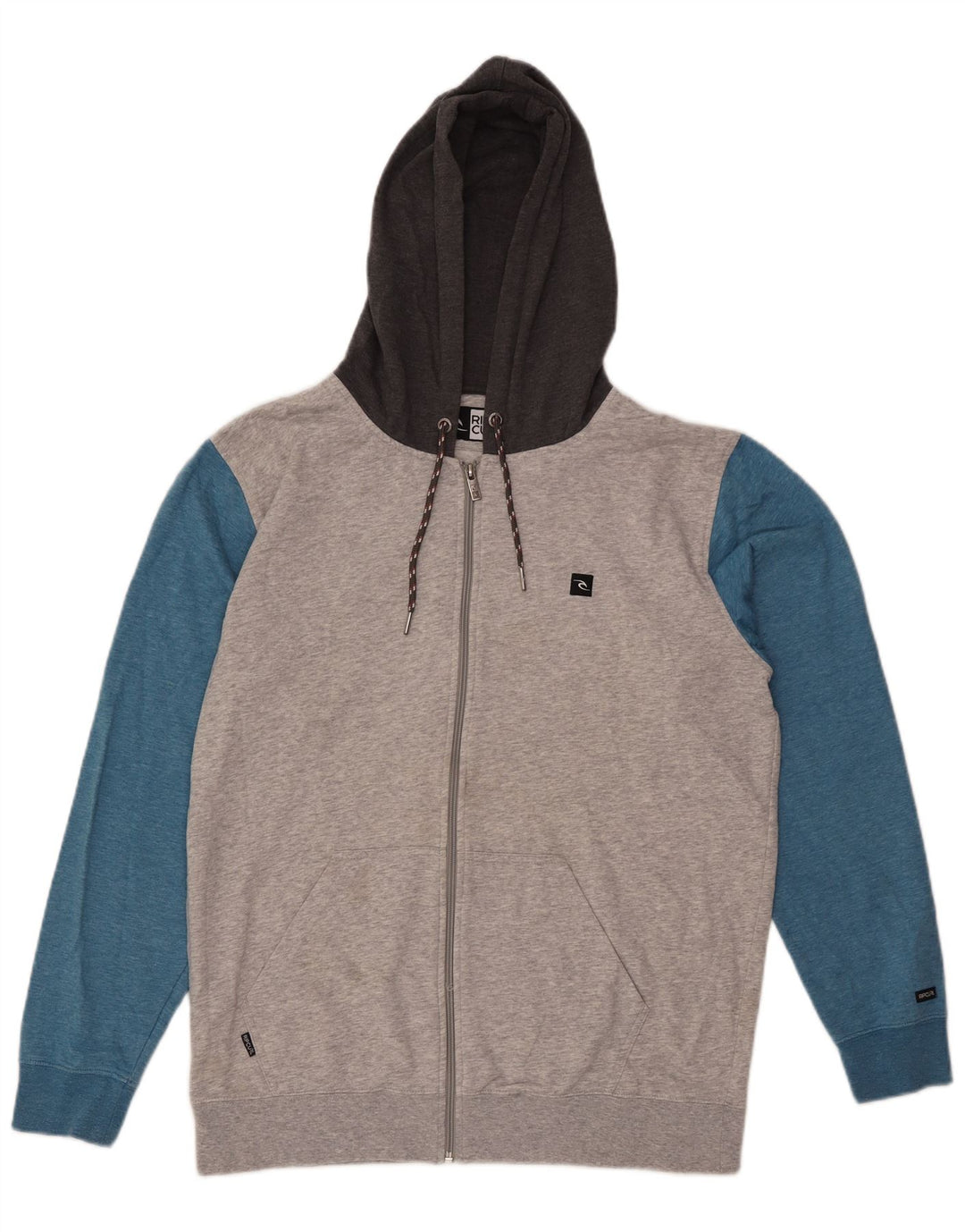 Maglione con cappuccio e zip da uomo Rip Curl grande color grigio