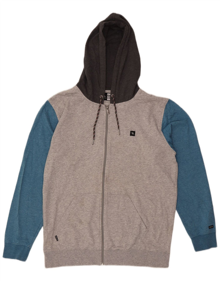 Maglione con cappuccio e zip da uomo Rip Curl grande color grigio