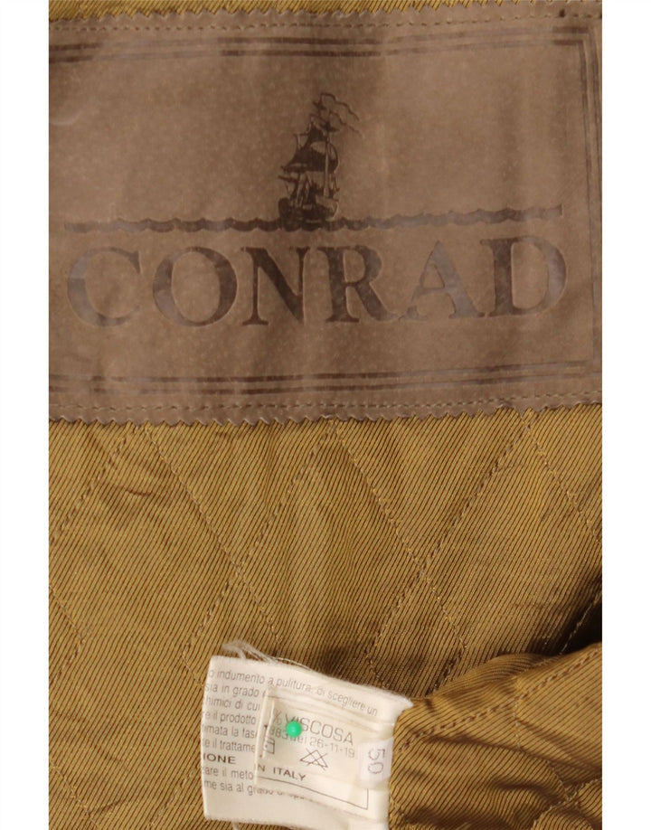 CONRAD Giacca a vento oversize da uomo con cappuccio IT 50 Large in pelle marrone