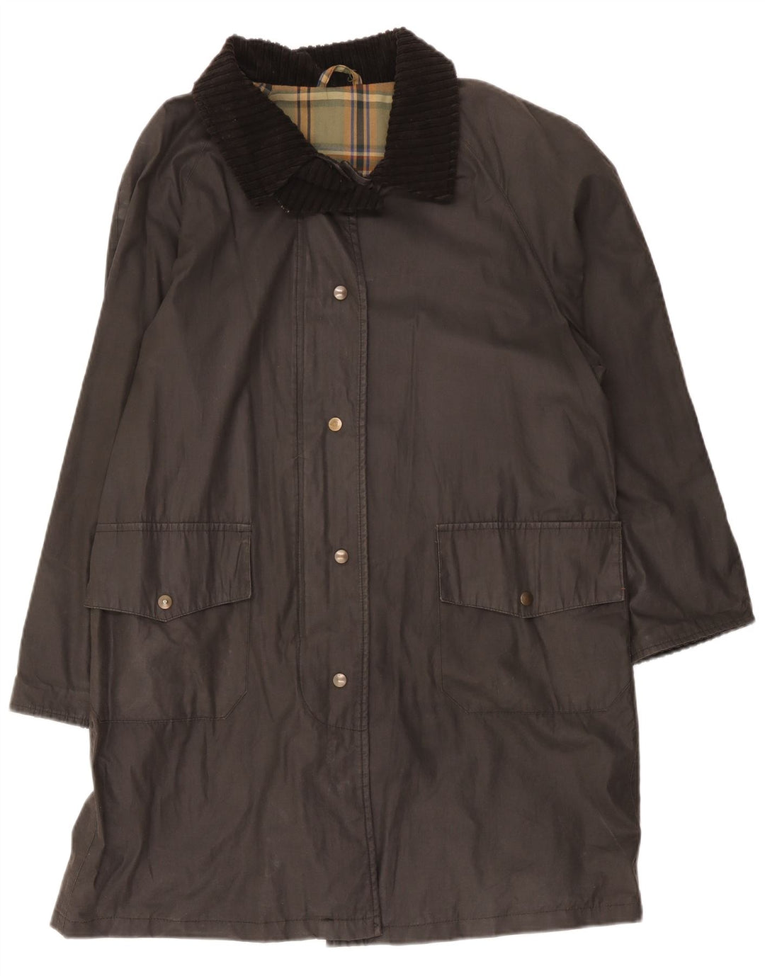Cappotto cerato oversize da donna Blarney Woolen Mills UK 16 grande grigio
