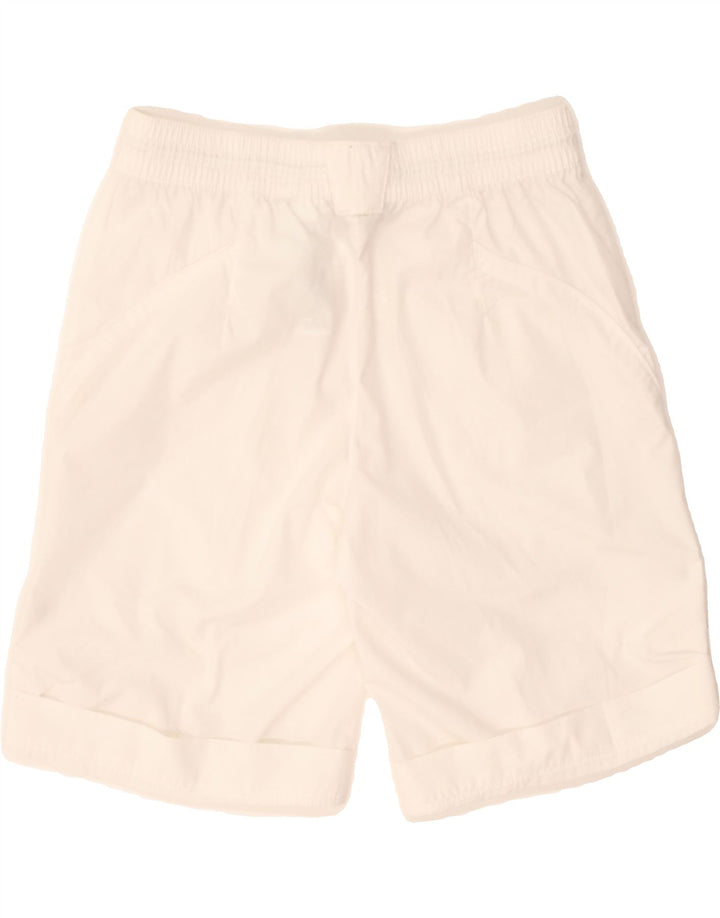 NIKE Womens Casual Shorts UK 8/10 Small W28 White Polyester Vintage Nike and Second-Hand Nike from Messina Hembry 