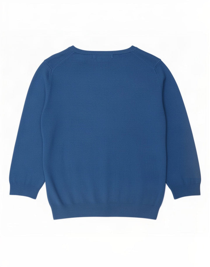 Maglione maglione con scollo a barca da donna Marks & Spencer UK 12 Blu medio