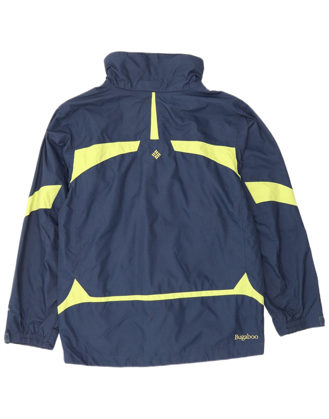 COLUMBIA Boys Bugaboo Windbreaker Jacket 14-15 Years Navy Blue Colourblock
