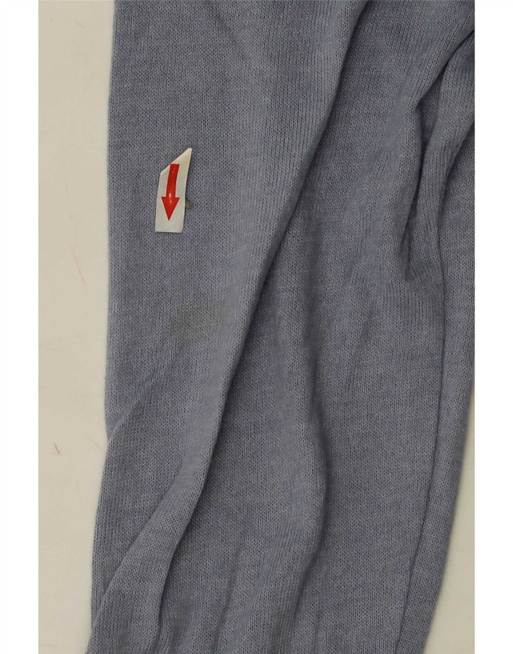 Maglione maglione girocollo da uomo Zara in cotone blu medio