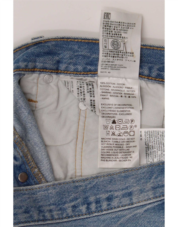 Pantaloncini Levi's da donna 501 in denim invecchiato W31 cotone blu medio