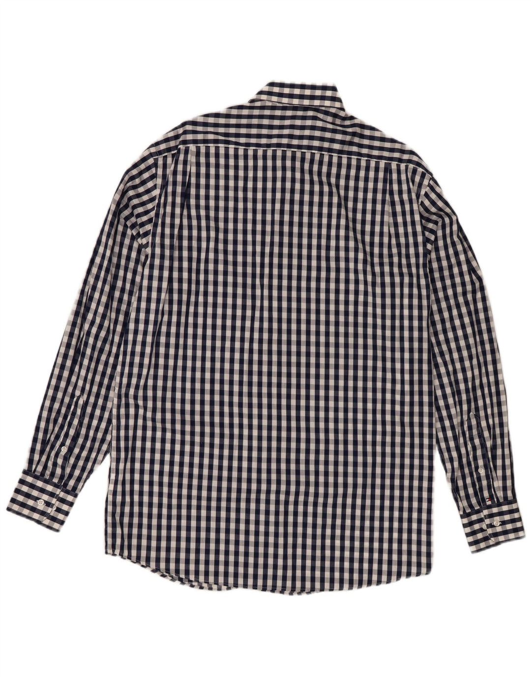 Camicia da uomo vestibilità regolare Tommy Hilfiger taglia 15 1/2 percalle medio blu navy