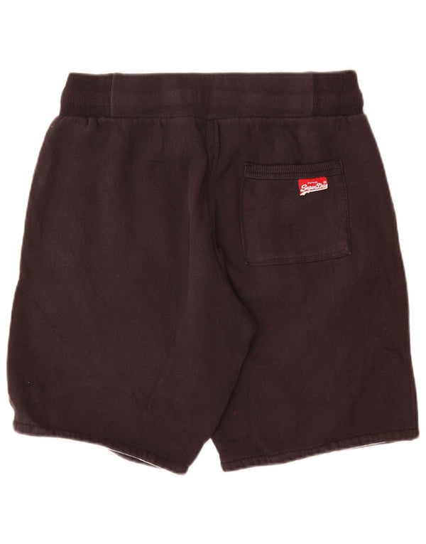 Pantaloncini sportivi grafici da donna SUPERDRY UK 12 Cotone grigio medio