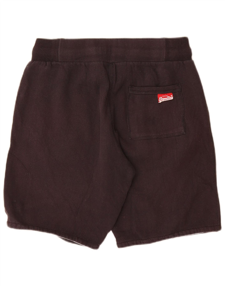 Pantaloncini sportivi grafici da donna SUPERDRY UK 12 Cotone grigio medio