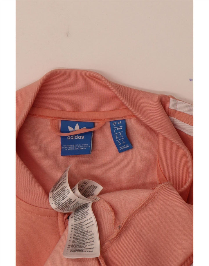 Giacca da ginnastica grafica da donna Adidas UK 8 Small Pink Poliestere