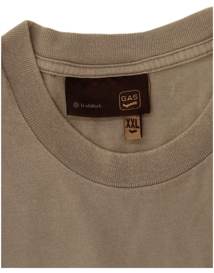 T-shirt grafica da uomo Gas Top 2XL cotone grigio