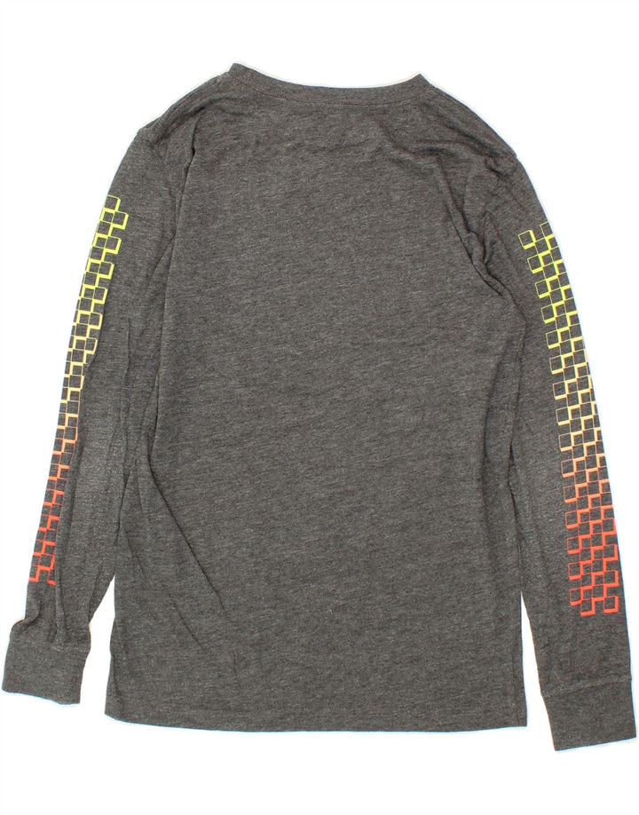 HURLEY Boys Graphic Top Long Sleeve 12-13 Years Large Grey Polyester Vintage Hurley and Second-Hand Hurley from Messina Hembry 