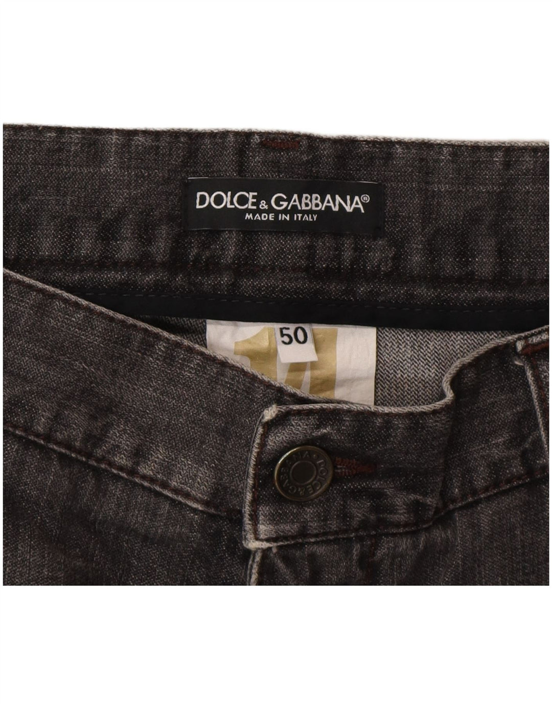 Jeans dritti effetto consumato da donna Dolce & Gabbana IT 50 XL W36 L32 Grigio