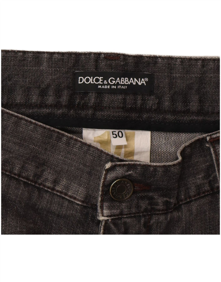 Jeans dritti effetto consumato da donna Dolce & Gabbana IT 50 XL W36 L32 Grigio