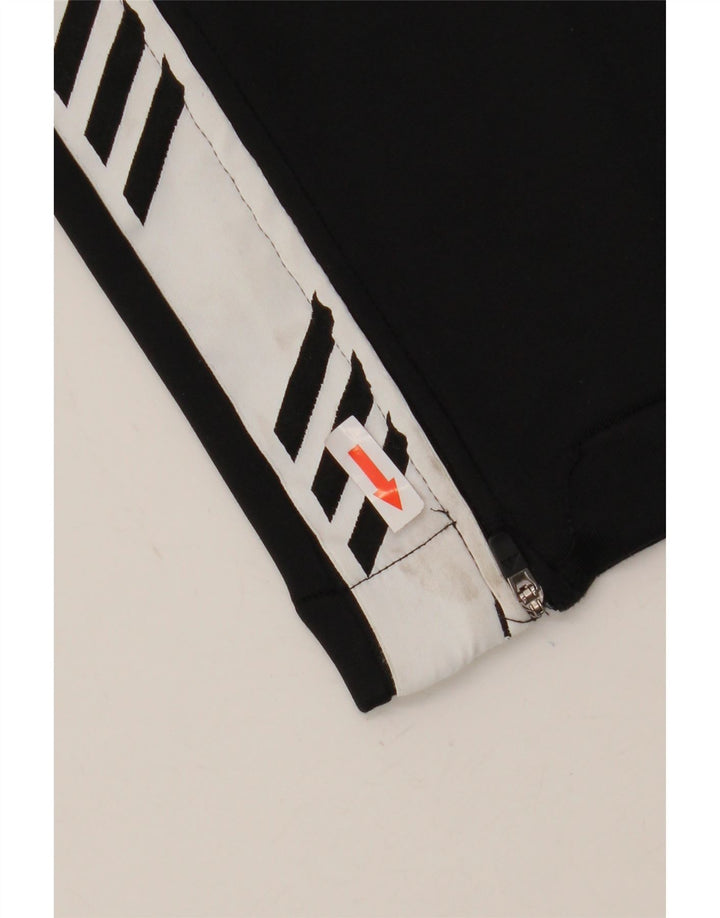 Pantaloni da tuta grafica da uomo Adidas, poliestere color block medio nero