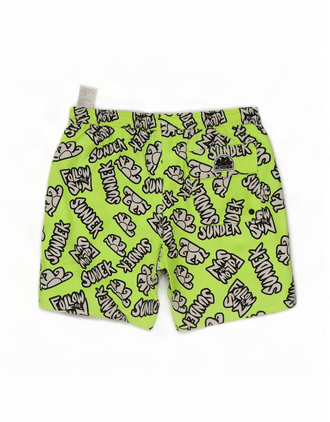 Pantaloncini da bagno grafici da uomo Sundek poliestere verde medio