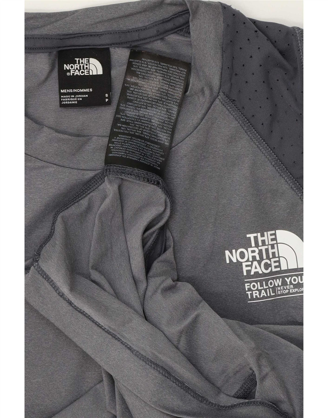 The North Face Gilet grafico da uomo Top piccolo sportivo in poliestere grigio
