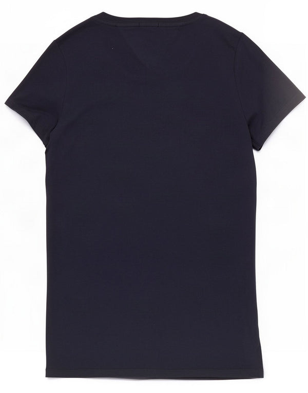 Tommy Hilfiger T-shirt grafica da donna UK 18 XL Blu navy Poliestere