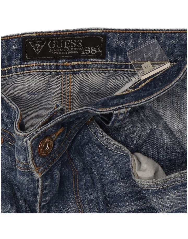 Jeans dritti da uomo Guess W32 L29 cotone blu