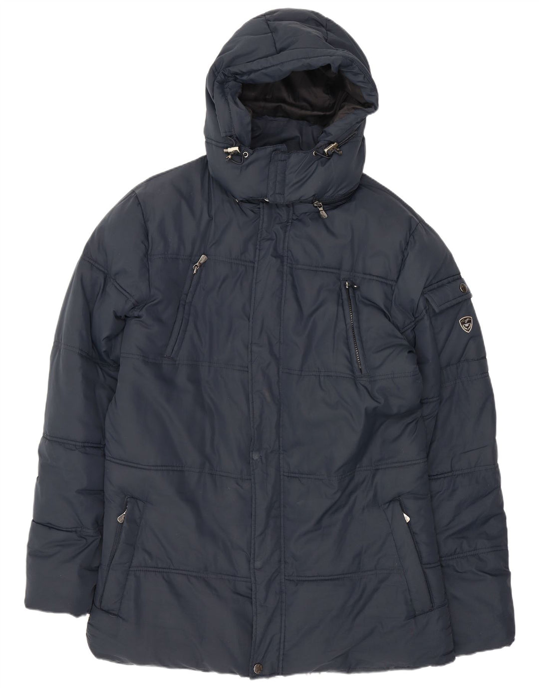 Giacca imbottita con cappuccio da uomo Lotto UK 44 2XL poliestere blu navy