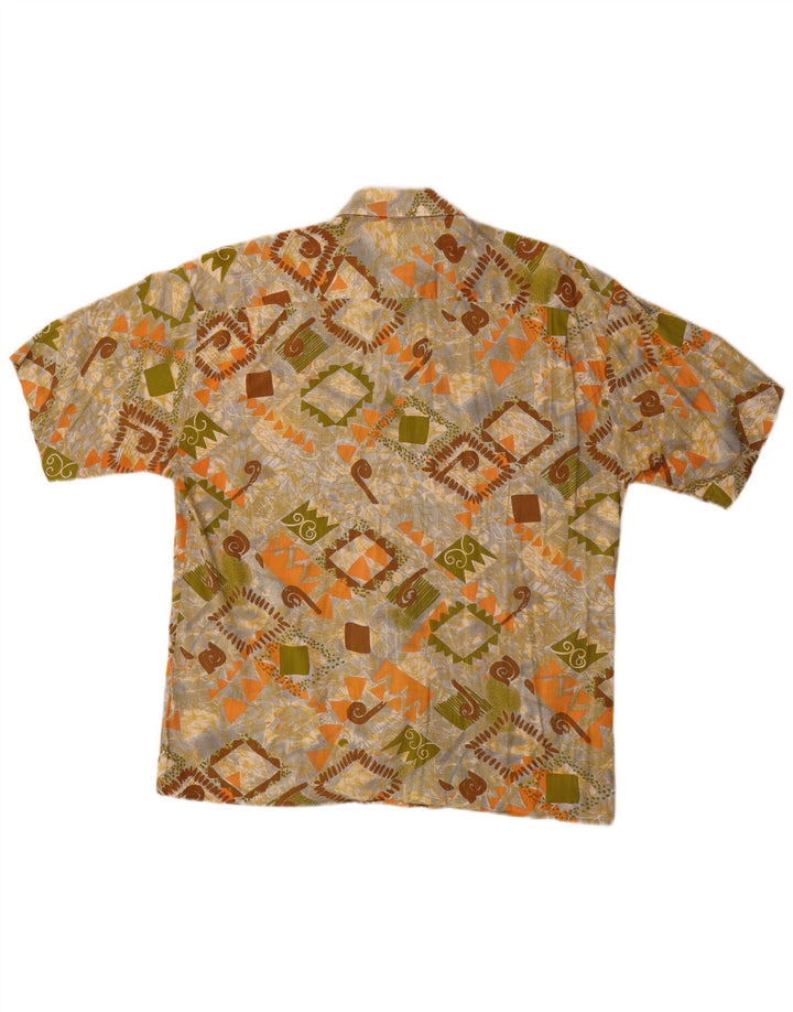 Camicia a maniche corte da uomo di Mario Grande geometrica multicolore
