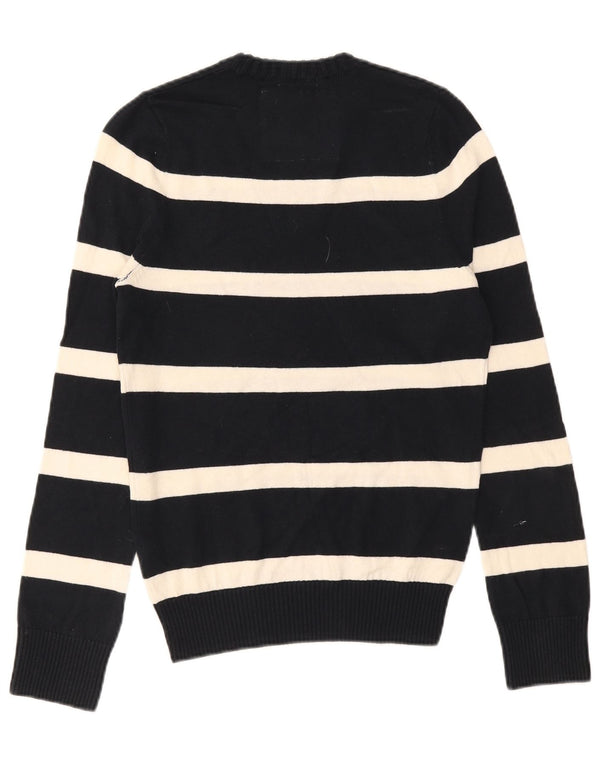 ABERCROMBIE & FITCH Mens Muscle Crew Neck Jumper Sweater Small Black