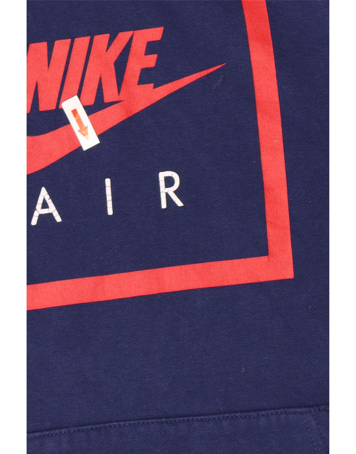 Felpa con cappuccio Nike Air Graphic da uomo in cotone blu medio