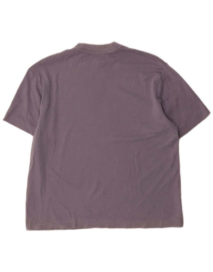 T-shirt Zara da uomo Top in cotone blu medio