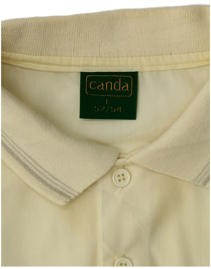 Maglia pullover a maniche corte da uomo CANDA IT 52/54 a righe grandi gialle