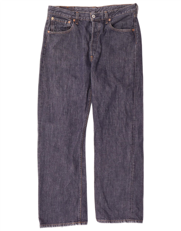 LEVI'S Jeans dritti da uomo 501 W34 L30 cotone blu navy