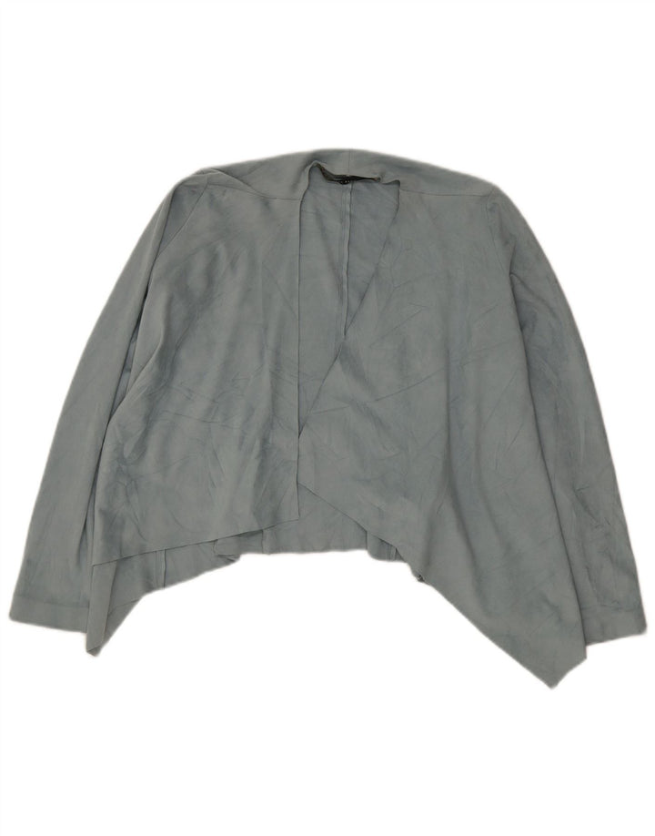 Top cardigan asimmetrico da donna Zara UK 6 XS poliestere blu