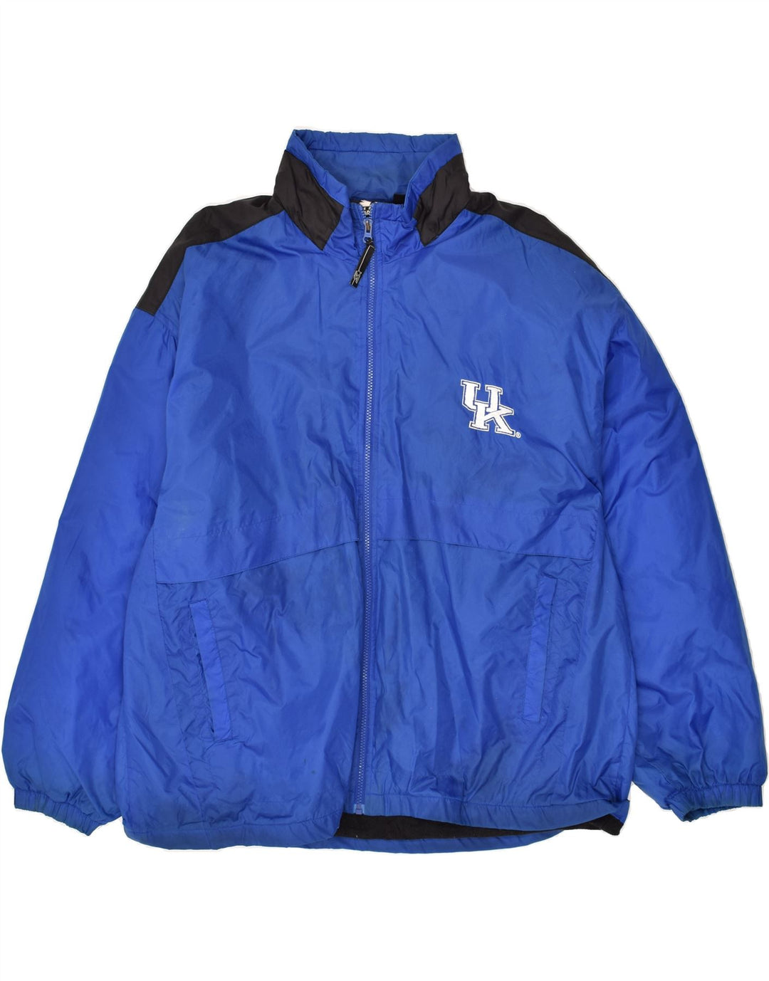 STARTER Mens Rain Jacket UK 42 XL Blue Colourblock Nylon Vintage Starter and Second-Hand Starter from Messina Hembry 
