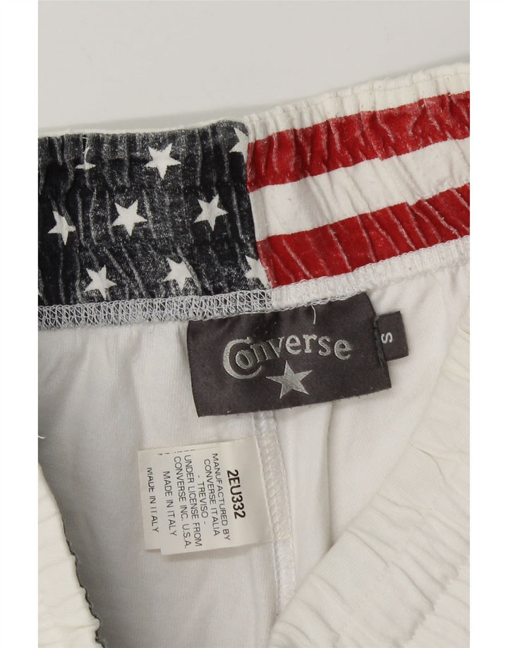 Pantaloncini sportivi con grafica da uomo Converse piccoli in cotone bianco