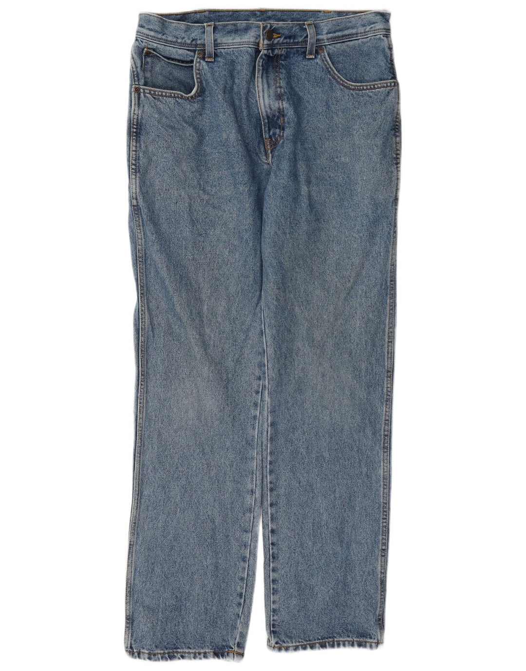 Jeans dritti da uomo Wrangler vestibilità regolare W34 L32 cotone blu
