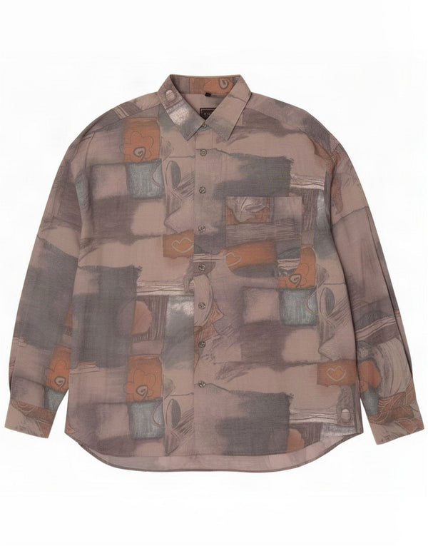 Camicia astratta da uomo Club D'Amingo taglia 45/46 2XL multicolore moderna