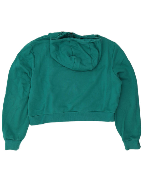 Maglione con cappuccio corto grafico da donna Ellesse UK 12 cotone turchese medio
