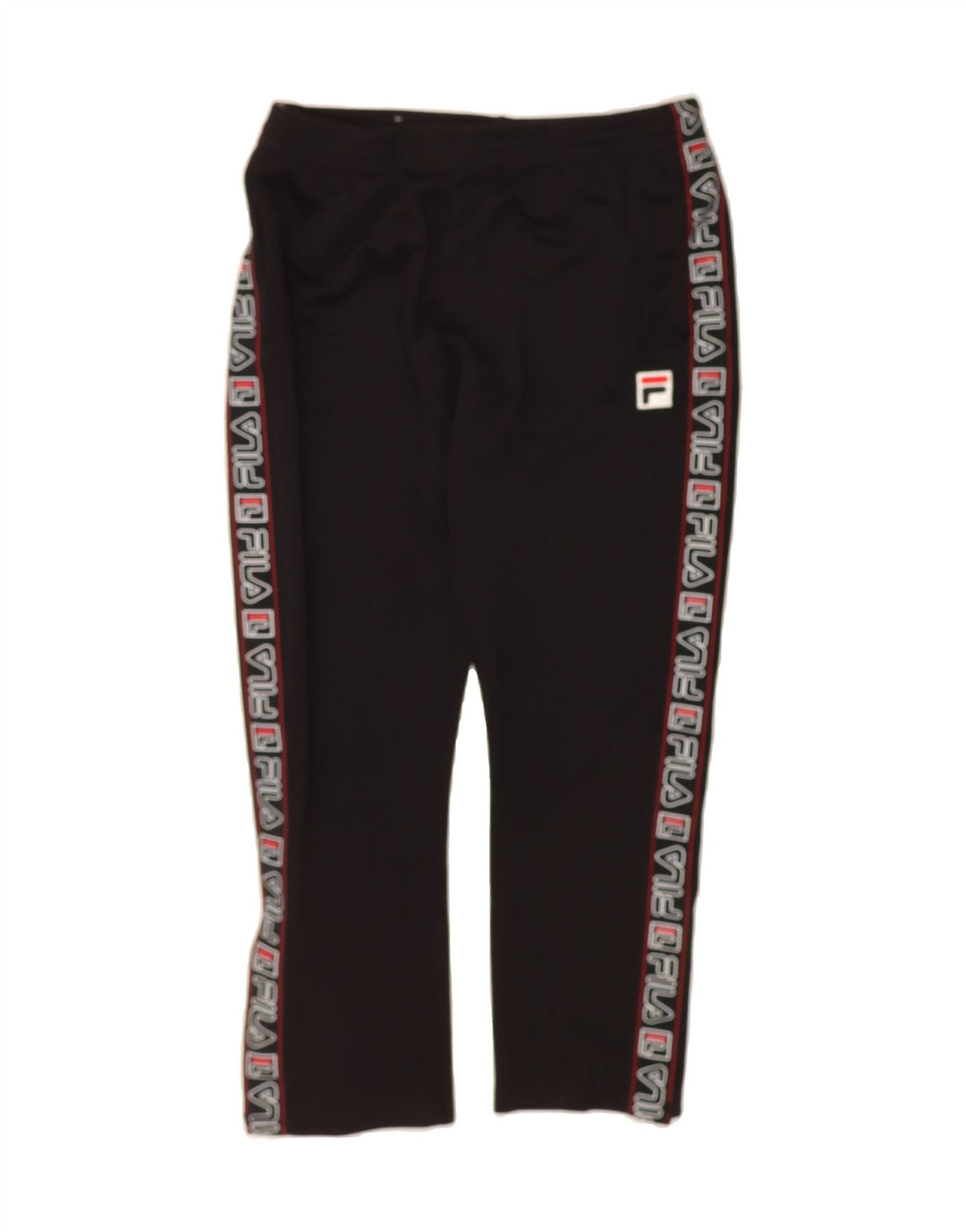 FILA Mens Graphic Tracksuit Trousers Large  Black Polyester Vintage Fila and Second-Hand Fila from Messina Hembry 