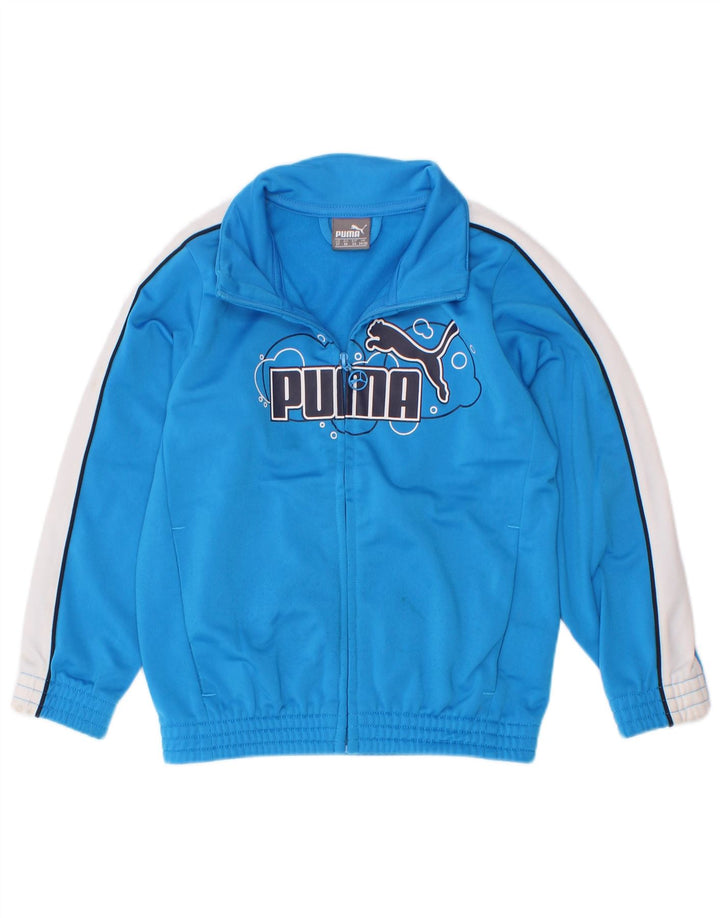 Giacca da tuta grafica da ragazzo Puma 2-3 anni Blu Colourblock