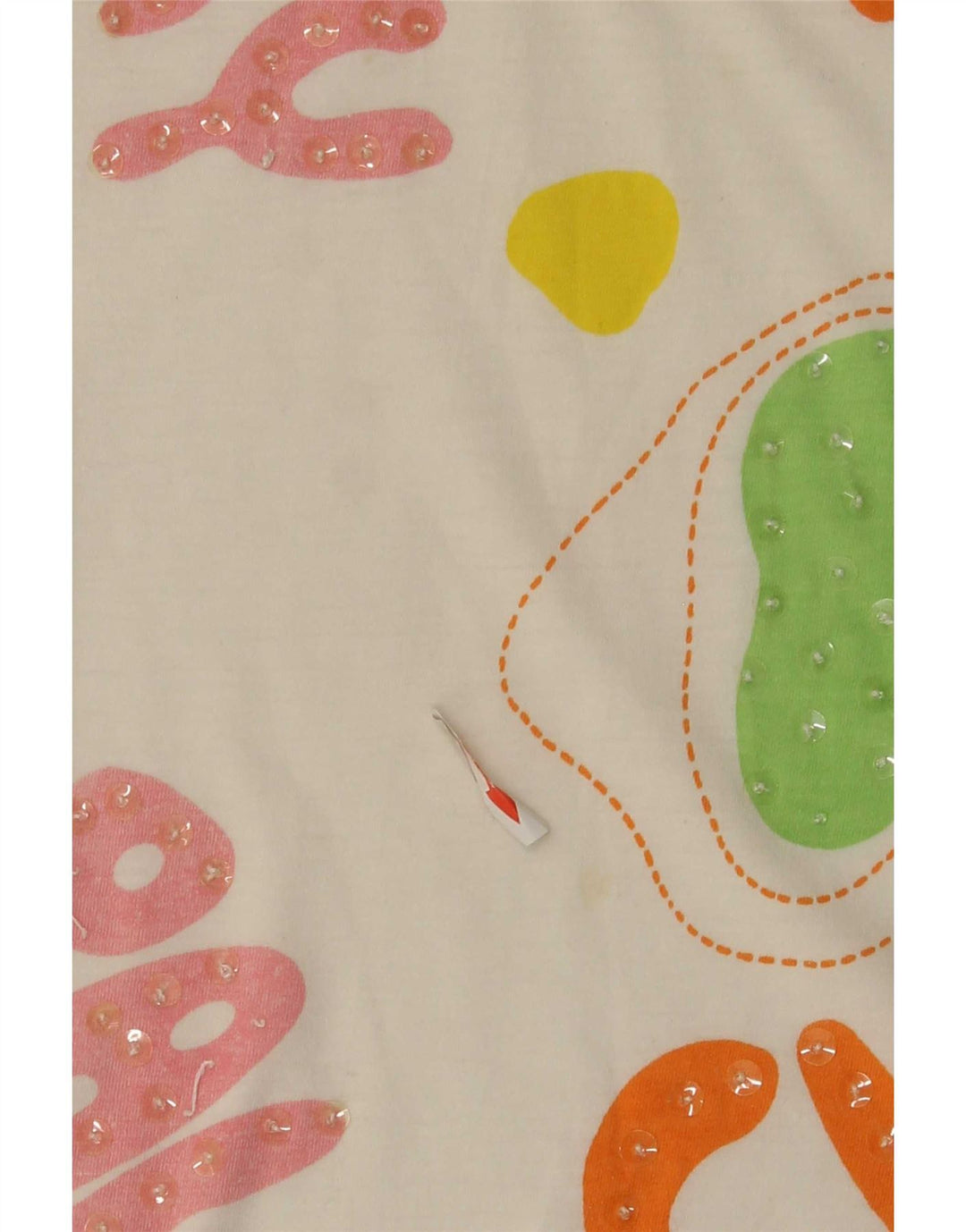 T-shirt grafica da donna vintage Top UK 16 grande bianca
