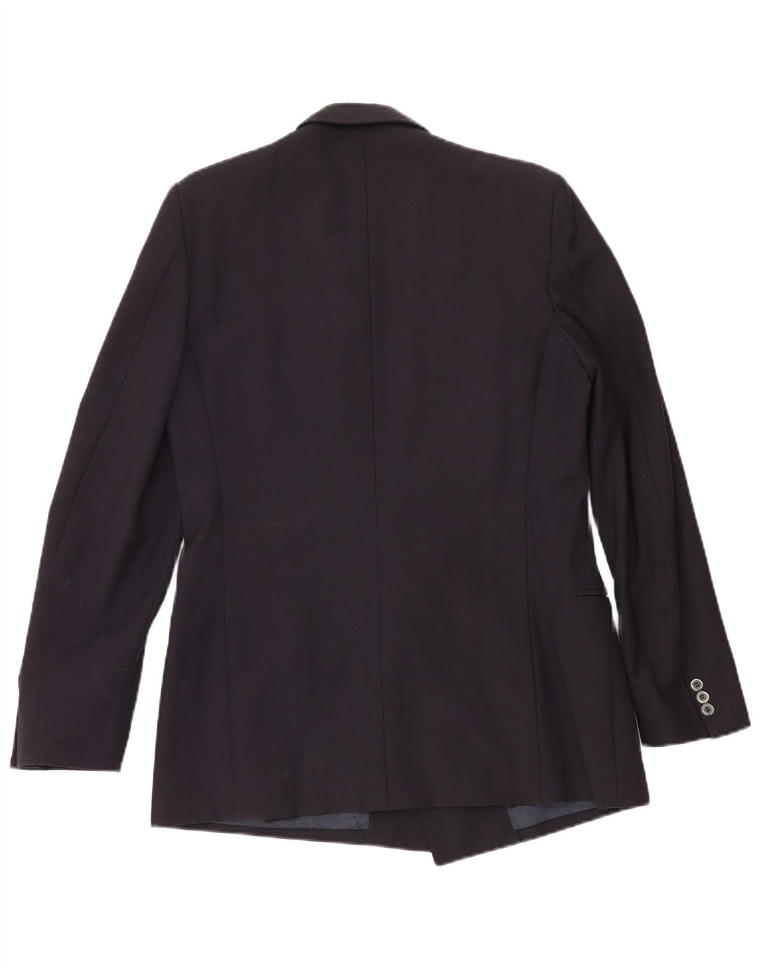 Giacca blazer doppiopetto vintage da uomo IT 50 grande in lana blu navy