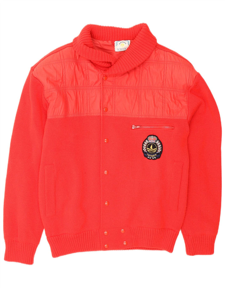 Maglione Cardigan Uomo Navigare IT 48/50 Rosso Medio Lana