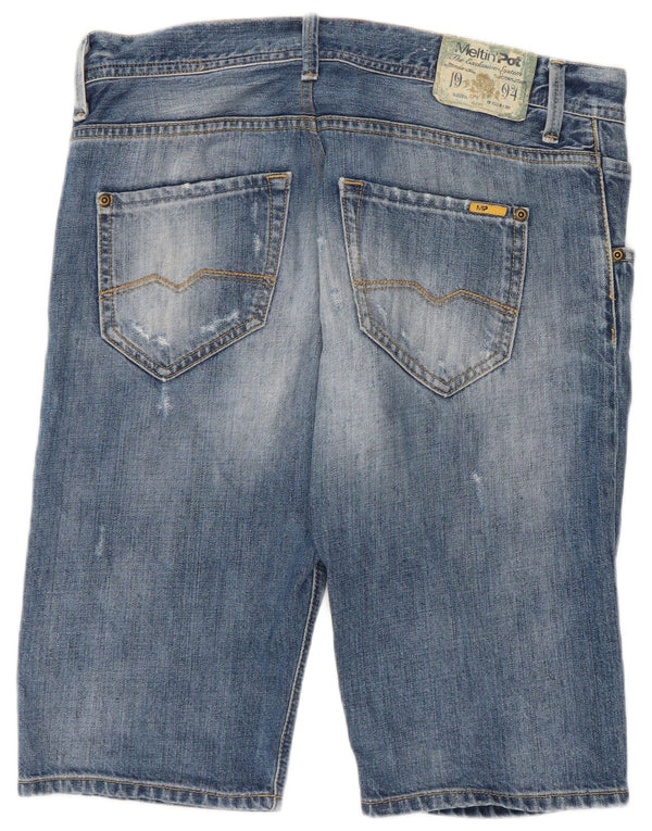 Meltin' Pot Pantaloncini di jeans invecchiati Angry Birds da uomo W29 in cotone blu medio