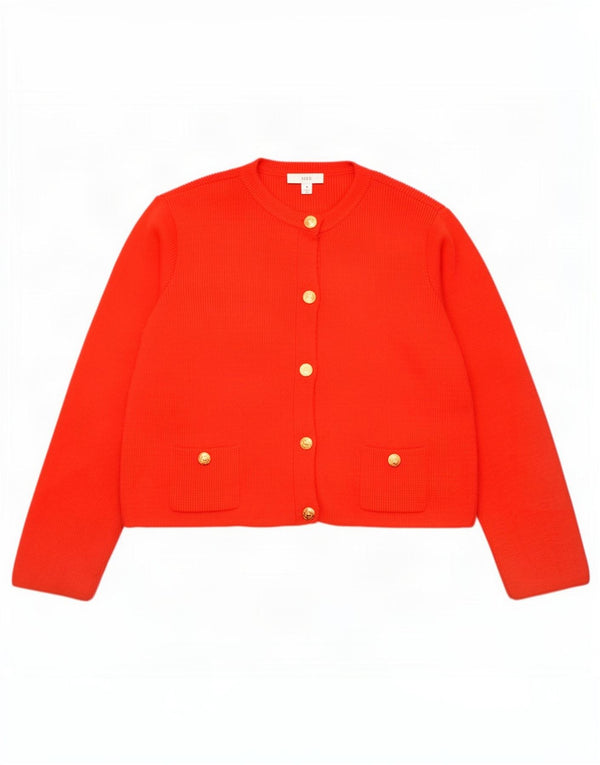Maglione cardigan vestibilità ampia da donna Marks & Spencer UK 14 Acrilico rosso medio