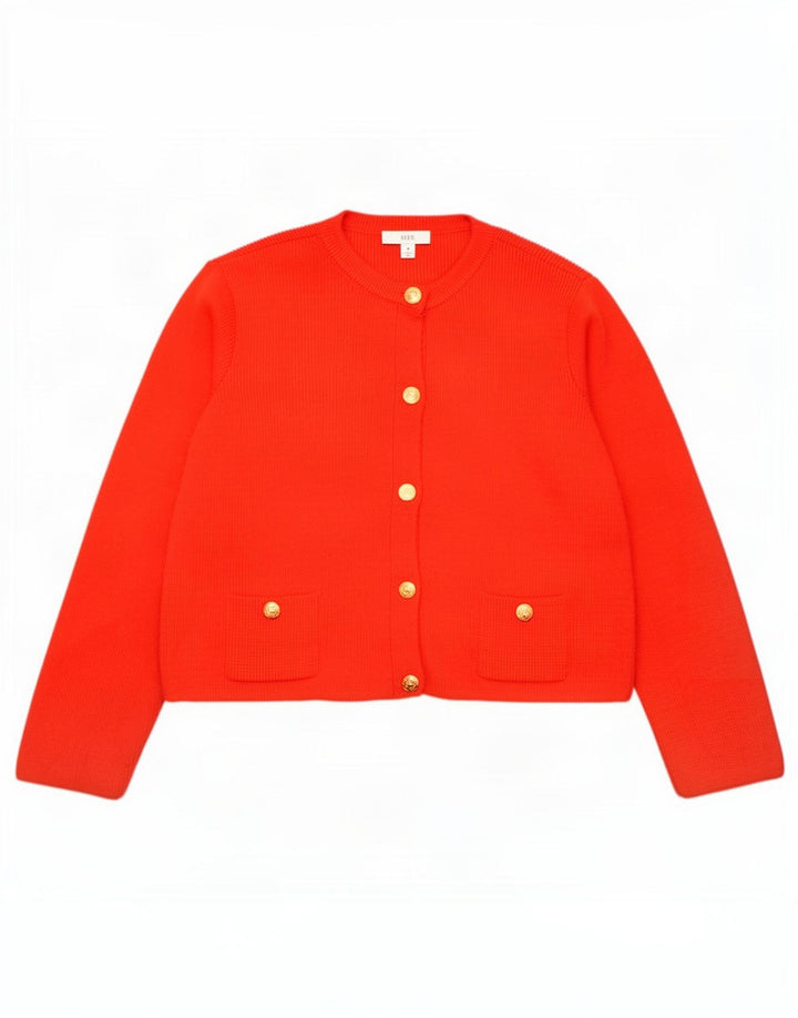 Maglione cardigan vestibilità ampia da donna Marks & Spencer UK 14 Acrilico rosso medio