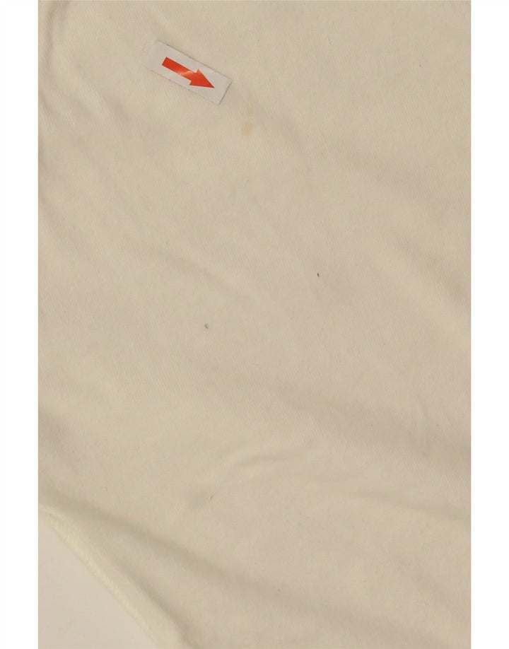 Giacca da ginnastica oversize con grafica da donna Arena, piccola, in cotone bianco sporco