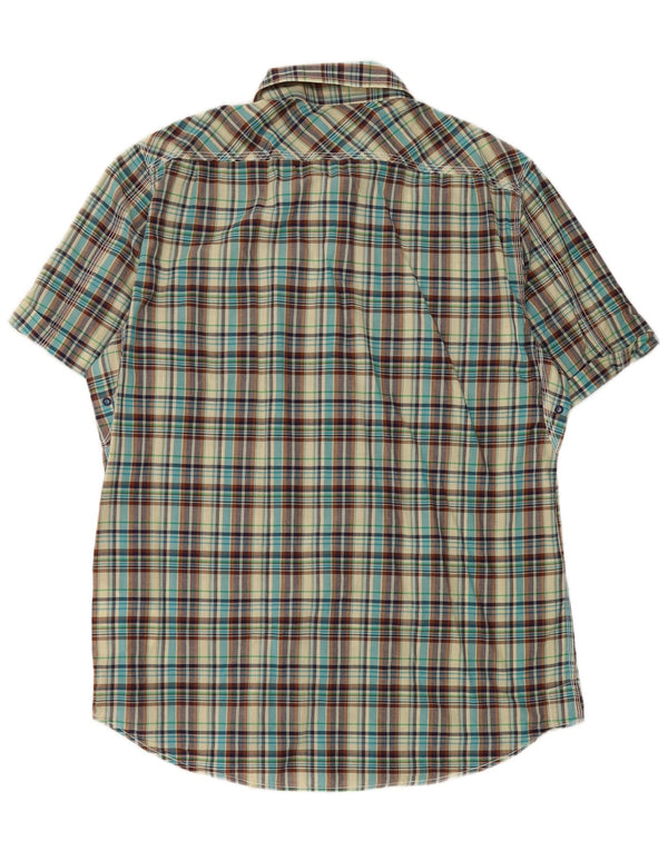 Camicia a maniche corte slim fit da uomo Marlboro Classics XL a quadri multicolore