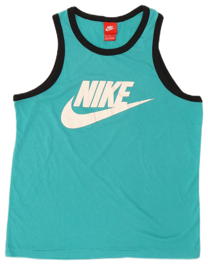 Canotta grafica Nike da donna, top UK 14, blu medio