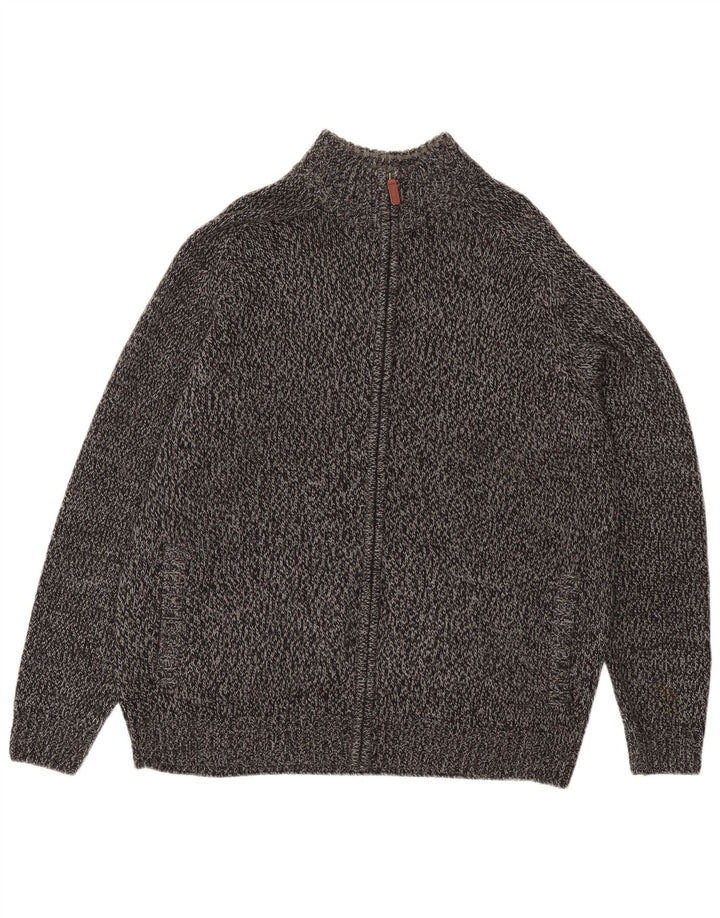 Maglione cardigan da uomo James Pringle XL acrilico chiazzato grigio